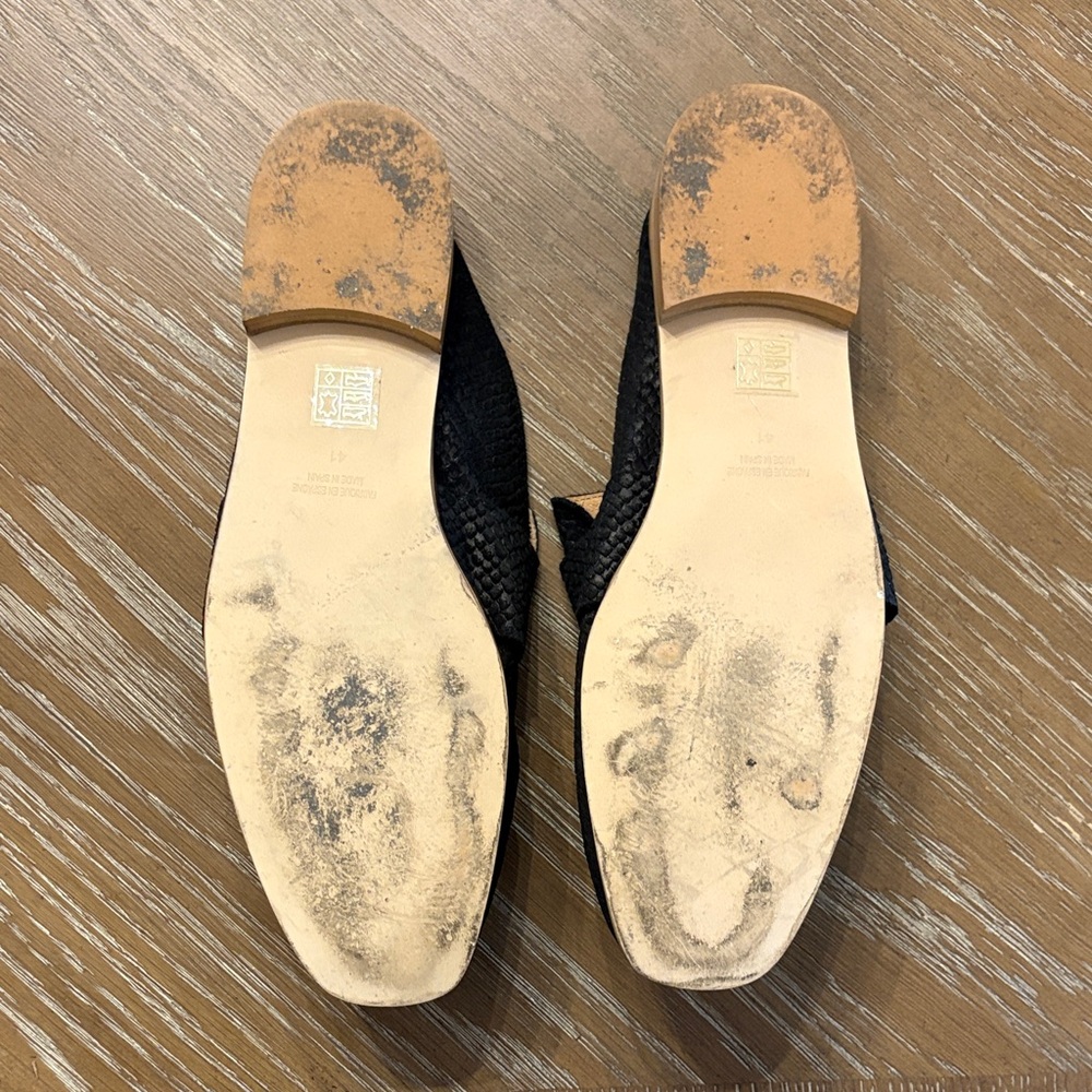 Free People‎ Black At Ease Slip On Slide Loafer Size 41 - Picture 7 of 8